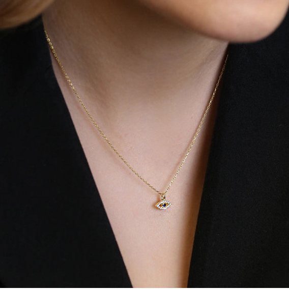 Little sassy evil eye necklace