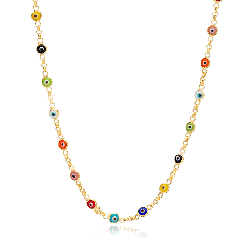 'NEW' Multi colored  evil eye necklace