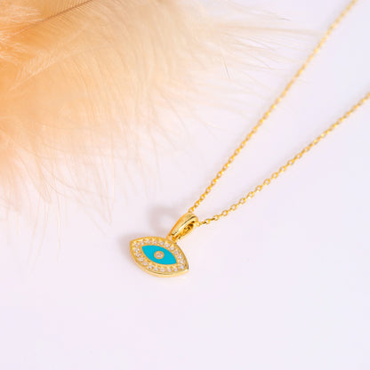 Charmed evil eye necklace