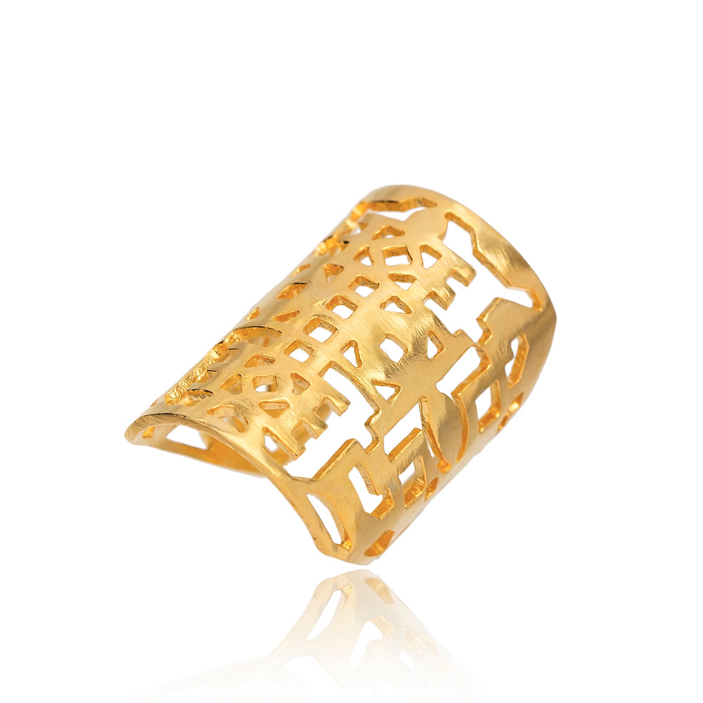 Ottoman design ring (22k gold plated)