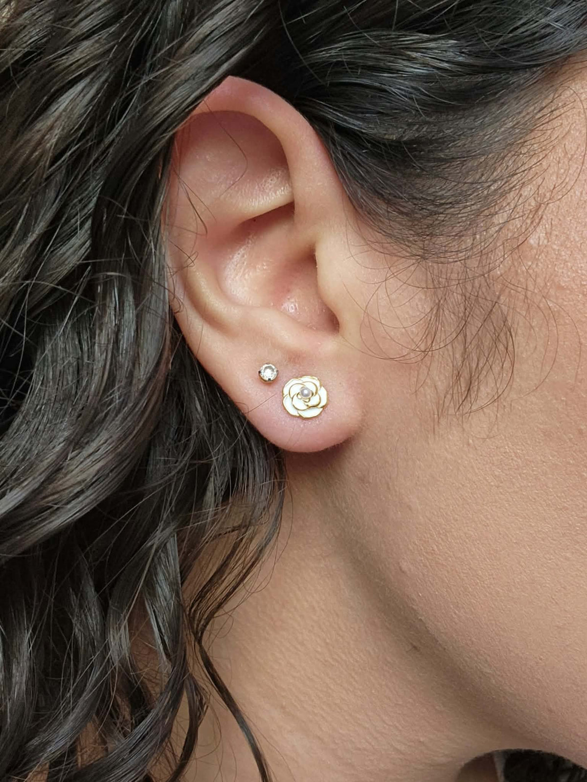 Flower stud earrings- kizli collection